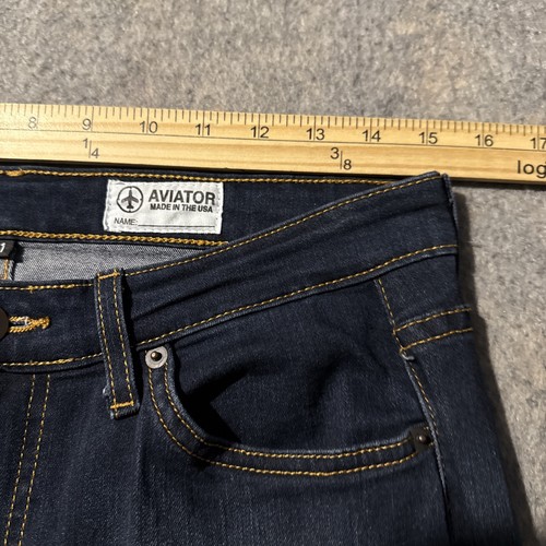Jeans aviatore uomo 31x34 blu scuro elasticizzato made in USA USATO IN OTTIME CONDIZIONI - Foto 5 di 8