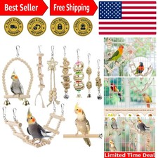 Multi-Functional Parrot Swing  Toy Bundle: 9 Fun Essentials for Birds