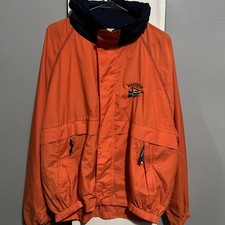 Vintage 90s Nautica Sailing Jacket Mens XL Orange Windbreaker READ DESCRIPTION!!