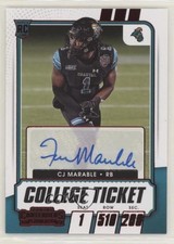 2021 Panini Contenders Draft Picks College Game Ticket Red CJ Marable Auto 2l4