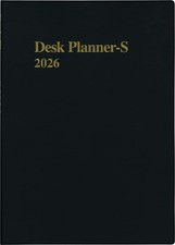 Hakubunkan 2026 B5 Weekly Desk Planner with Spinner, Black, No. 145 Starts Janu