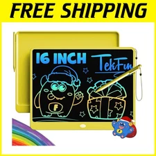 Colorful LCD Writing Tablet 16" Doodle Board Yellow