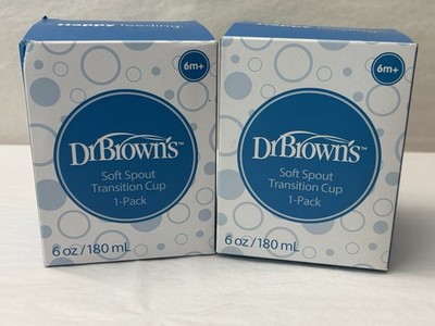 New Dr.Brown s Soft Spout Transition Cup 2-PACK For 6-Months +