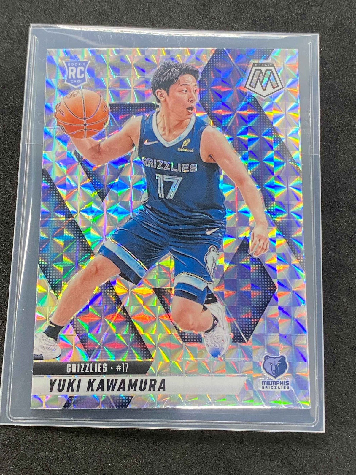 2024-25 Panini Mosaic Yuki Kawamura Silver Spectris RC Rookie #209 Grizzlies