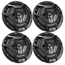 4x JVC CS-DR6200M 6.5" 150 Watts Peak Power Marine 2-Way Coaxial Black Speakers