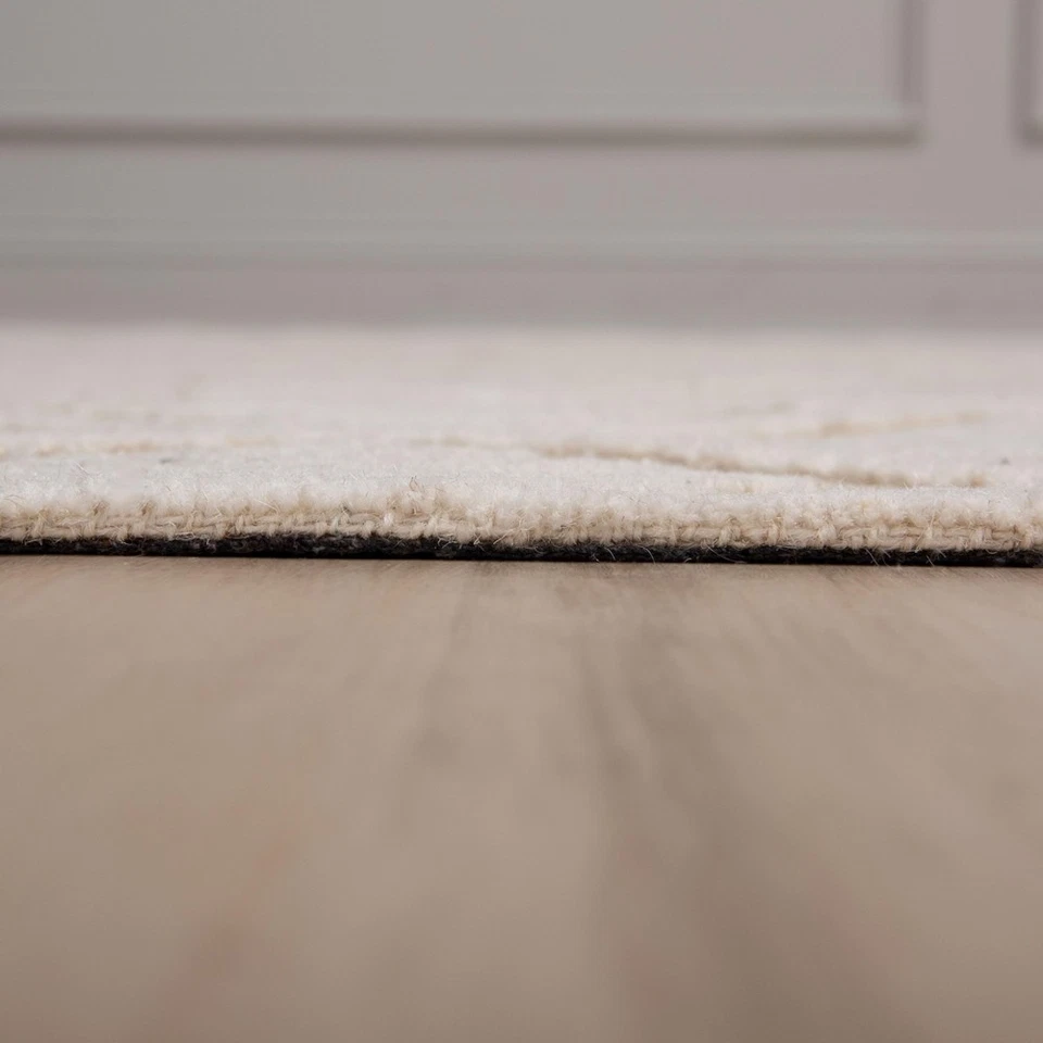 Rizzy Rugs Driftwood Area Rug DRI689 Wool Traditional Solid Ivory Rectangle - Image 3 of 4