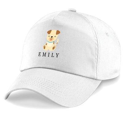 Baseballmütze Kinder individuell süß Hund Design personalisiert Name Jungen Mädchen Geschenk