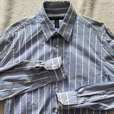 Express Design Studio Men's Modern Fit Stretch Button-Up Shirt M