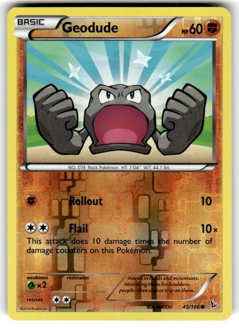 Pokemon - Geodude - 45/106 - Flashfire - Reverse Holo