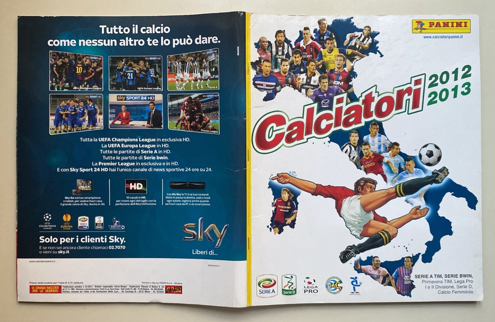 ALBUM CALCIATORI PANINI 2012/13 2012-2013 COMPLETO