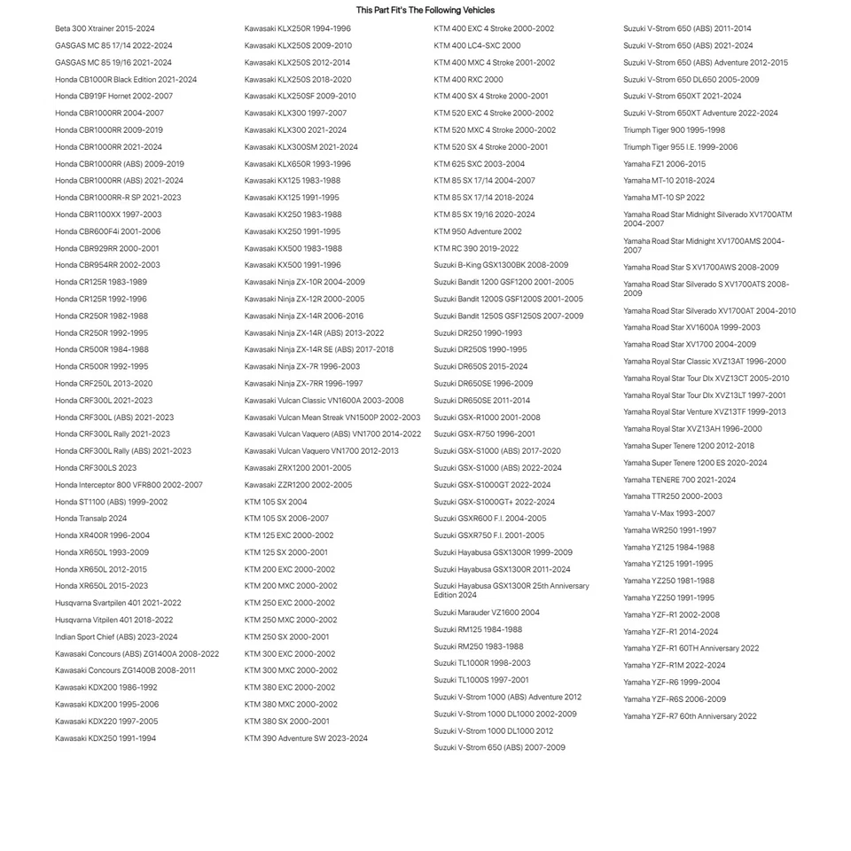 Sello de horquilla Motion Pro Bullet 43 mm para HONDA CR125R 1983-1989, 1992-1996 Foto 3 de 4