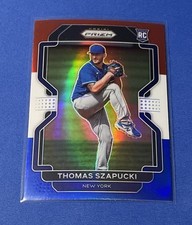 2022 Panini Prizm Red White & Blue Prizm #122 Thomas Szapucki RC New York Mets