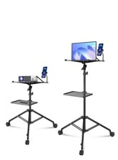 VEVOR Projector Stand with Wheels Laptop Stand Tripod Height from 31.3 to 67.3"