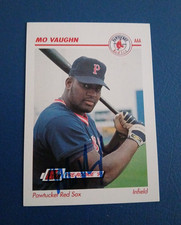MO VAUGHN 1991  Signed/Autographed #370  Rookie PAWTUCKET RED SOX NM-MT 