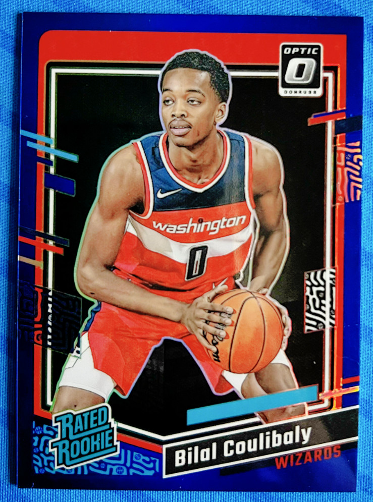 Bilal Coulibaly 2023-24 Panini Donruss Optic 40/49 Blue Rated Rookie RC #243