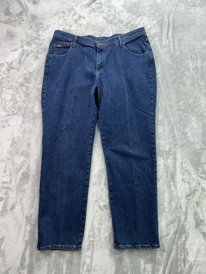 Riders Denim Womens Plus Sz 20W M Designer Blue Jeans Straight Leg Western Rodeo