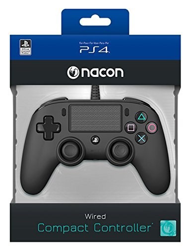 Nacon PS4OFCPADBLACK Wired Compact Controller Per PS4/PC - Black EU - Immagine 2
