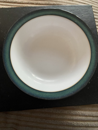 6 Denby Greenwich Rimmed Soup/Cereal Bowls 18cm - Picture 1 of 2