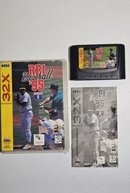 RBI BASEBALL '95 Sega Genesis 32X Video Game Cartridge w/ Manual Tested