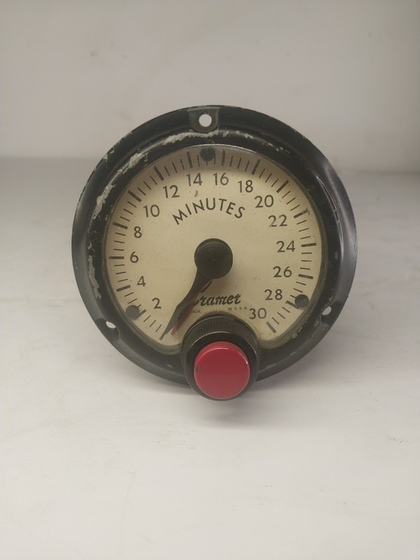 Cramer Controls Corp Minutes Gauge Vintage Collectible Nostalgic Equipment