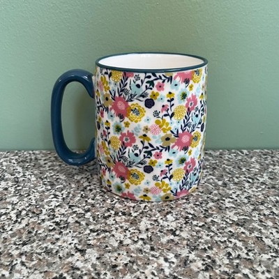 10 Strawberry Street Coffee Mug 14oz Colorful Flowers | eBay