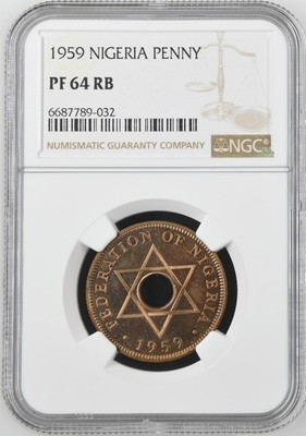1 penny 1959 Nigeria | Foronum 1959年 ナイジェリア 1ペニー PCGS MS64RB
