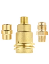 3 Pack QCC1 Nut Propane Gas Fitting Adapter Kit, QCC1 Male to 1/4" NPT Male, 3/8