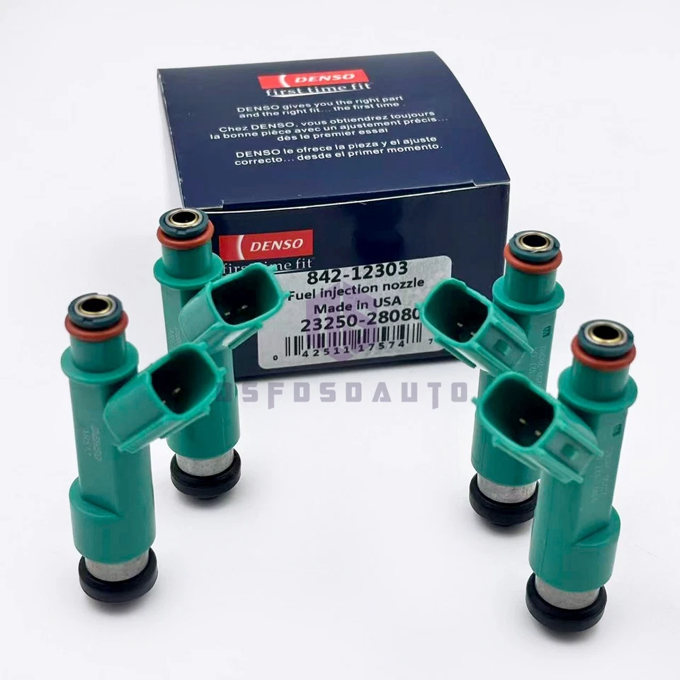 4PCS DENSO Fuel Injectors 23250-28080 for 04-15 Toyota Corolla Highlander RAV4 — 第 3/4 张图片