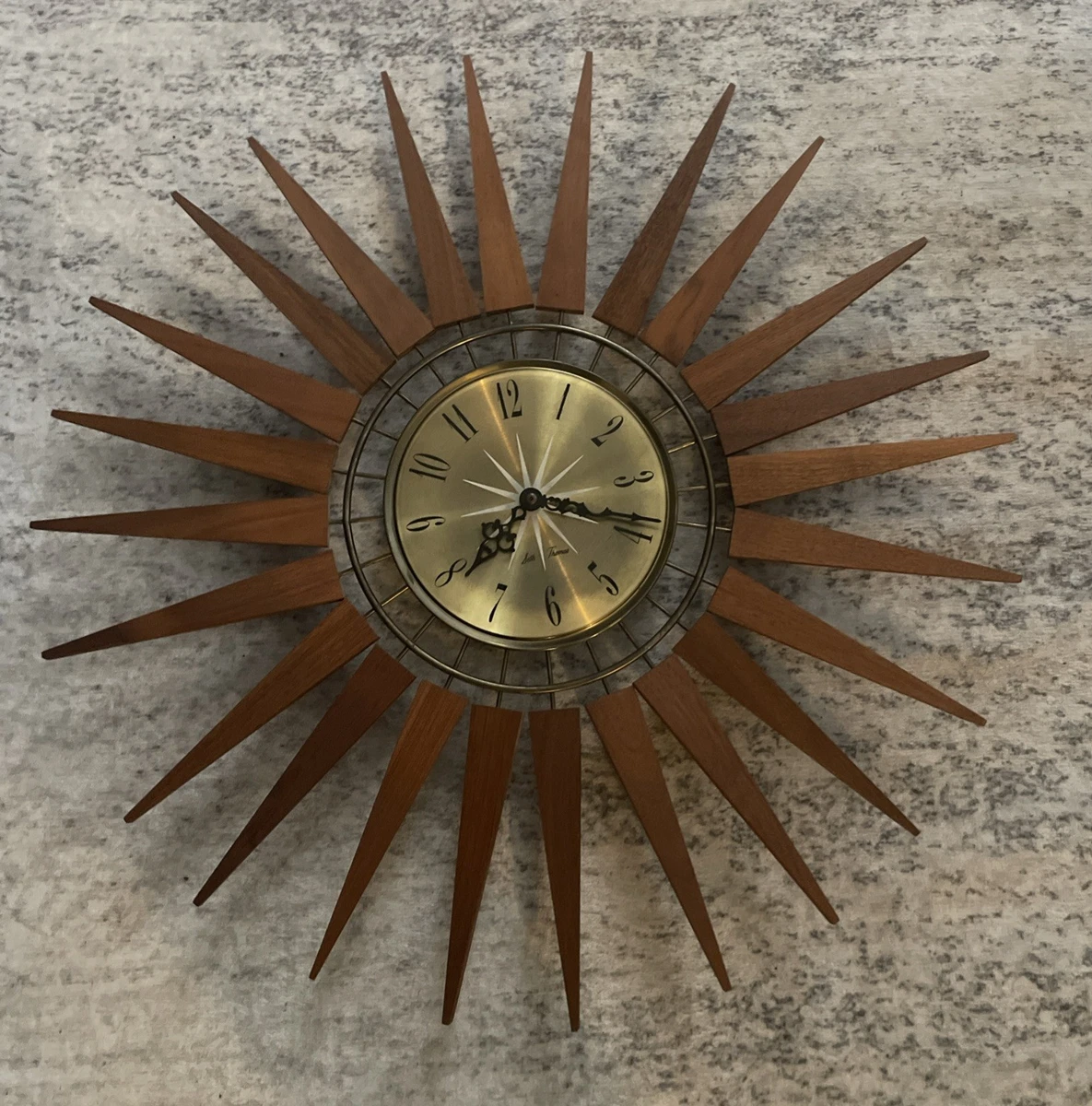 Starburst Sunburst Wall Clock In Collectible Wall Clocks 1930-1969