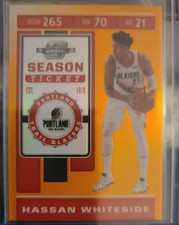 HASSAN WHITESIDE 2019-20 Panini Contenders Optic - Season Ticket #52 Orange /49