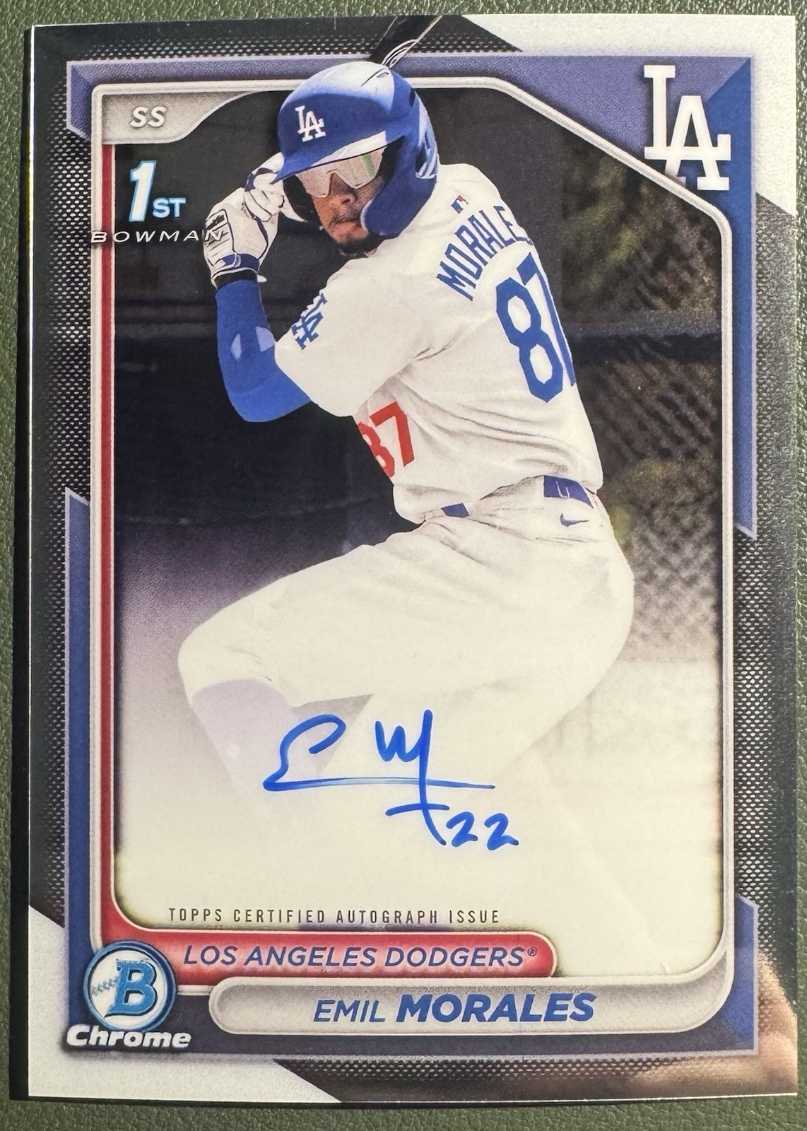 2024 Bowman Chrome Emil Morales Bowman 1st Auto #CPA-EM Dodgers