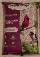 1 - Happy Wings Safflower Seeds Wild Bird Food 5 Pounds No Grow Seed Wild