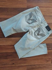 Vigoss The Chelsea Skinny Jeans Womens 9/10 Gray Embellished Rockabilly Stretch