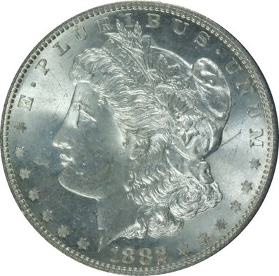 1882 S MS64 Morgan Dollar PCGS, CAC 9786958