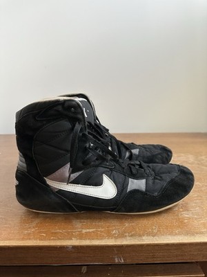 Nike Greco Supreme Wrestling Shoes Size 11.5 Black/White Vintage