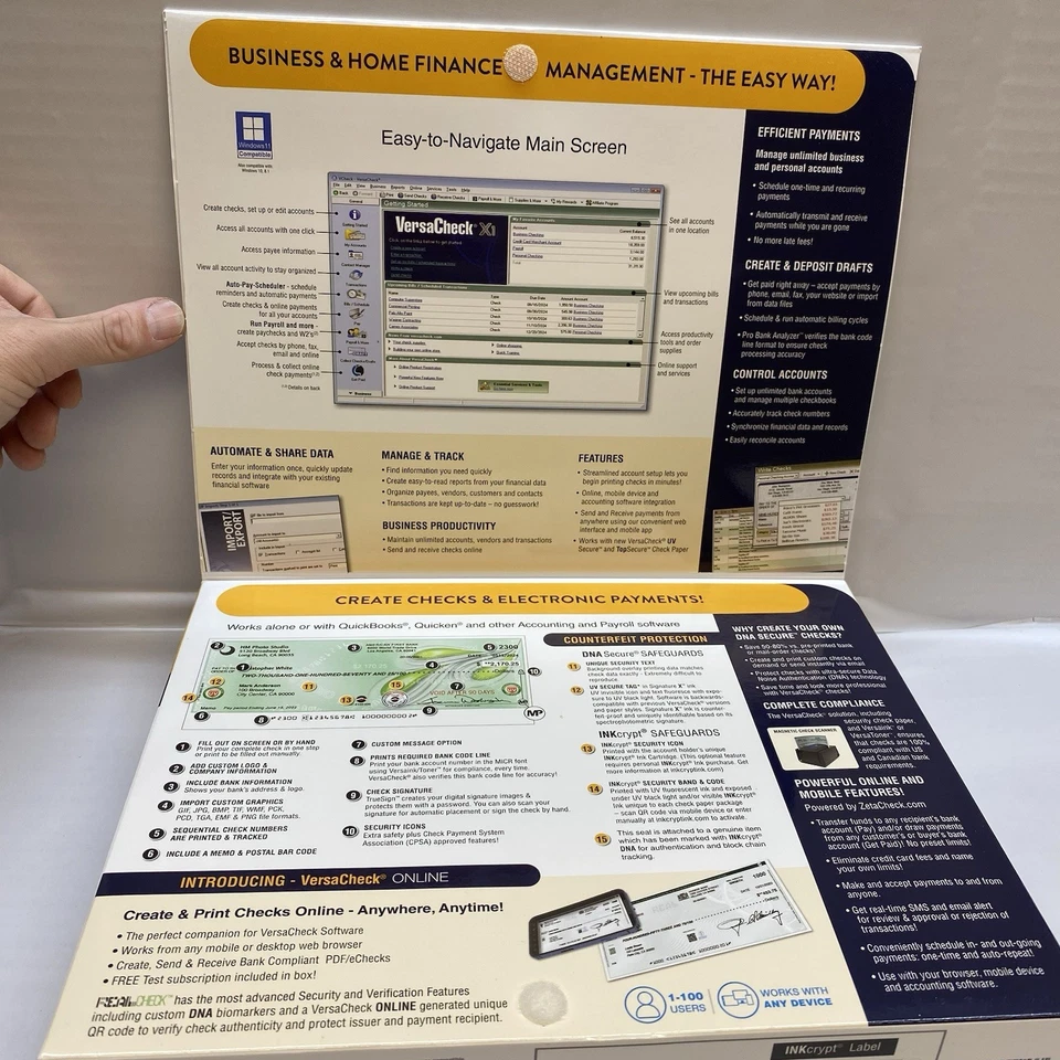 VersaCheck X1 Gold 2024 - Finance and Check Creation Software-Sealed - Image 3 of 4