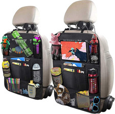 2PCS Car Seat Back Organizer,Extra Large Capacity Car Seat Organizer with 6 M...