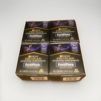 Lot Of 4 Boxes PURINA Forti Flora PRO PLAN Probiotic Suppliments 120 Sachets