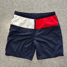 Tommy Hilfiger Swim Trunks Shorts Mens XXL Navy Red White 20 Swimwear