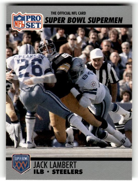 1990-91 Pro Set Super Bowl XXV Silver Anniversary Commemorative #90 Jack Lambert