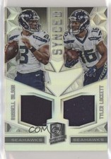 2016 Panini Spectra Synced Swatches 188/199 Russell Wilson Tyler Lockett #17 gn1