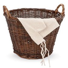 Wicker Basket with Removable Lining Storage Laundry Home Organise Basket FIRE161