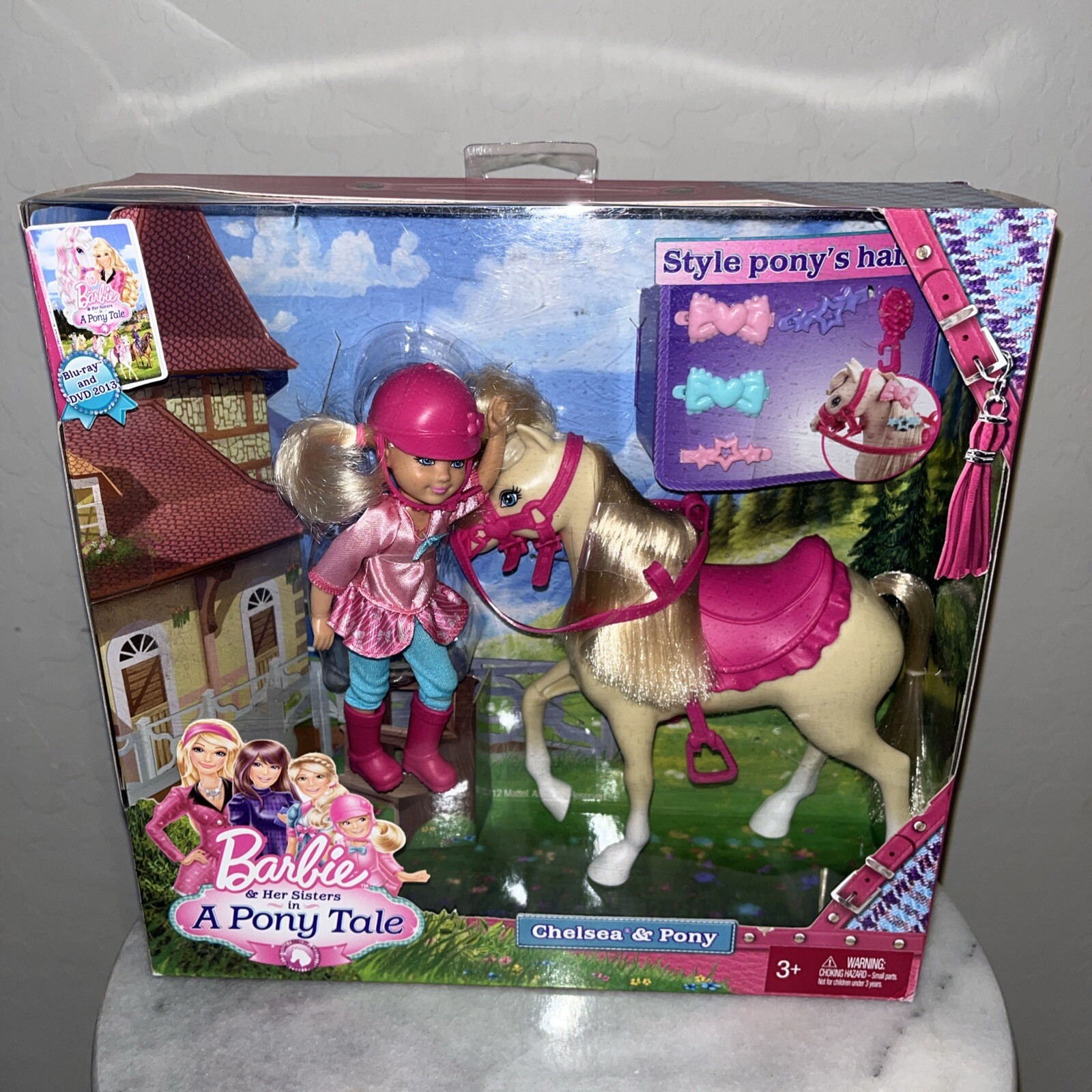 NEW BARBIE CHELSEA WITH PONY SET GIRL HORSE RIDING DOLL FIGURE MATTEL 2014! Q8
