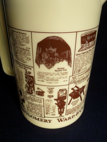 Montgomery Ward Vintage Catalog Pitcher w/ 4 Cups - Old But New Salesman Sample - Picture 4 of 4