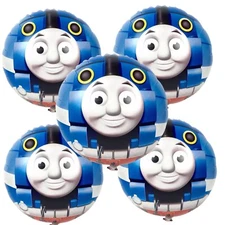 5 Pc Birthday Thomas the Train Foil Mylar Party Decorating Balloon Bouquet Kid