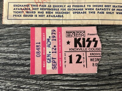 KISS Ticket Stub Dynasty Concert Tour Knoxville TN + Press Pass