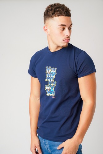 Mens Top T-shirt Pullover Short Sleeve DON Jeans Hit You Graffiti Designer 10723 - Picture 22 of 27