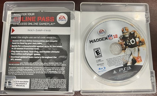 Madden NFL 12 Sony PlayStation 3 Completo en caja Usado PS3 Fútbol Deportivo Probado - Imagen 2 de 4