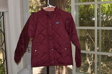 Patagonia Jacket Kids Xl/14 Snap Up Diamond Quilt Outdoor/