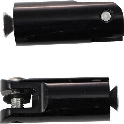 Accutronix Front Footpeg Mounts - Black | FPMT200-B